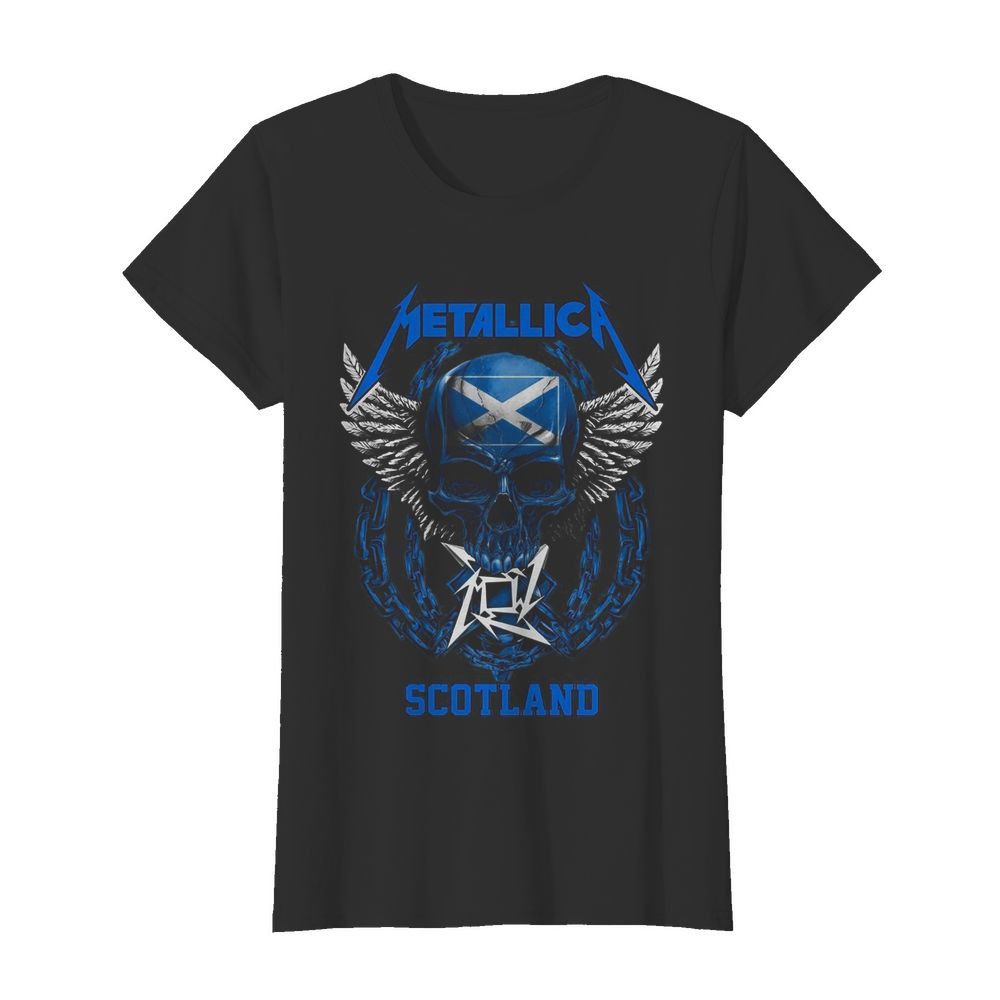 Skull Metallica Scotland Flag  Classic Women's T-shirt