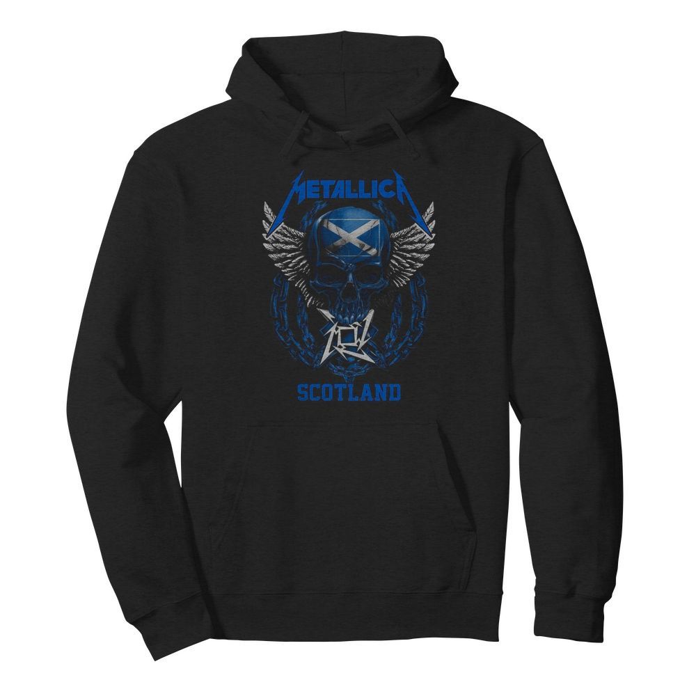 Skull Metallica Scotland Flag  Unisex Hoodie