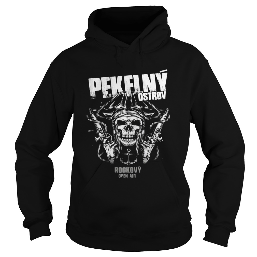 Skull cowboy pekflny ostrov rockovy open air  Hoodie