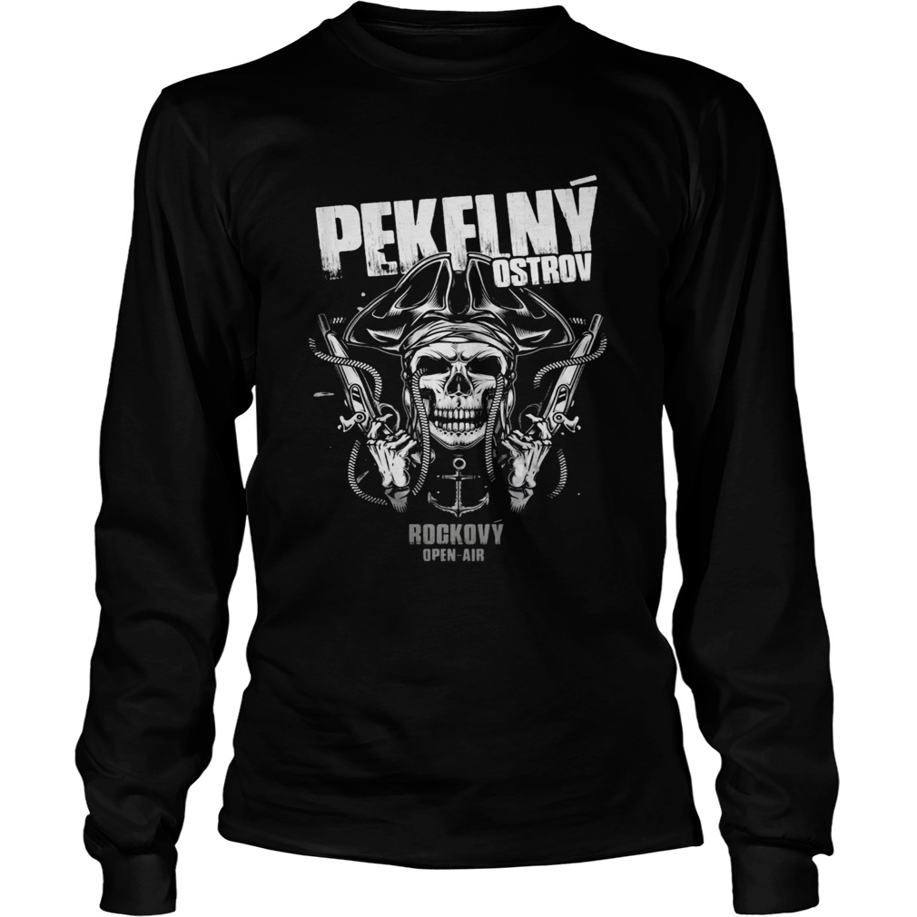 Skull cowboy pekflny ostrov rockovy open air  Long Sleeve