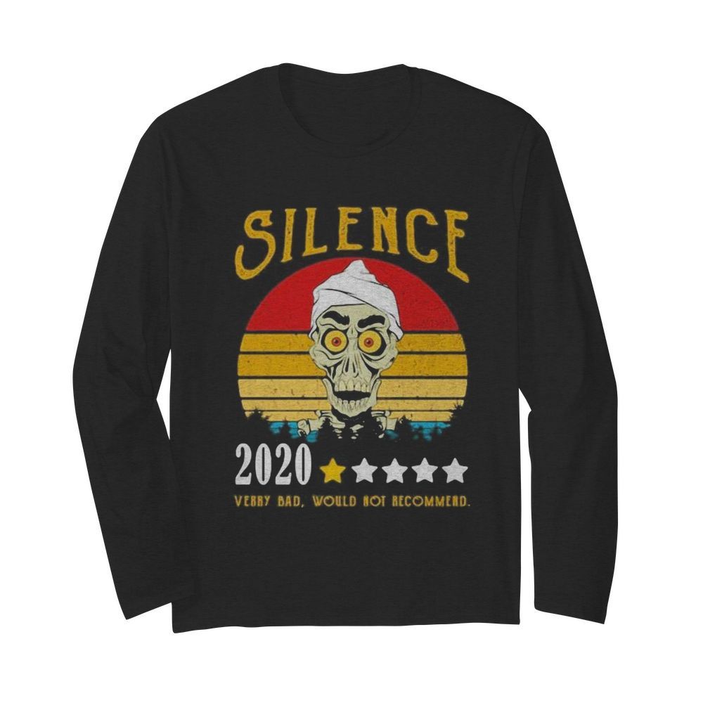 Skull silence 2020 very bad would not recommend vintage retro stars  Long Sleeved T-shirt 