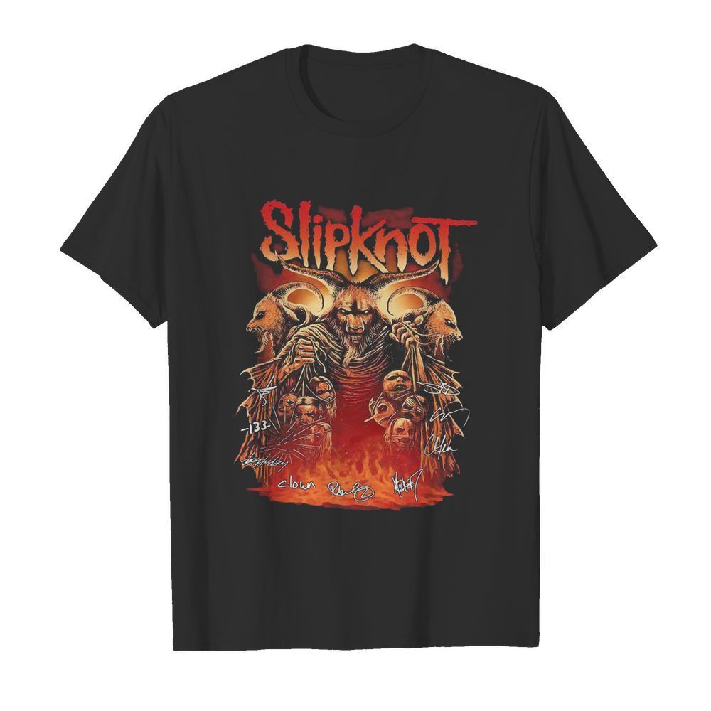 SlipKnot Team Bands Signatures shirt