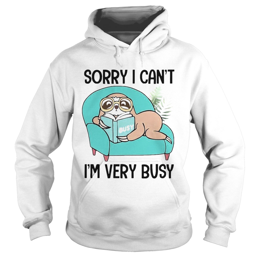 Sloth Sorry I Cant Im Very Busy Stay At Home  Hoodie