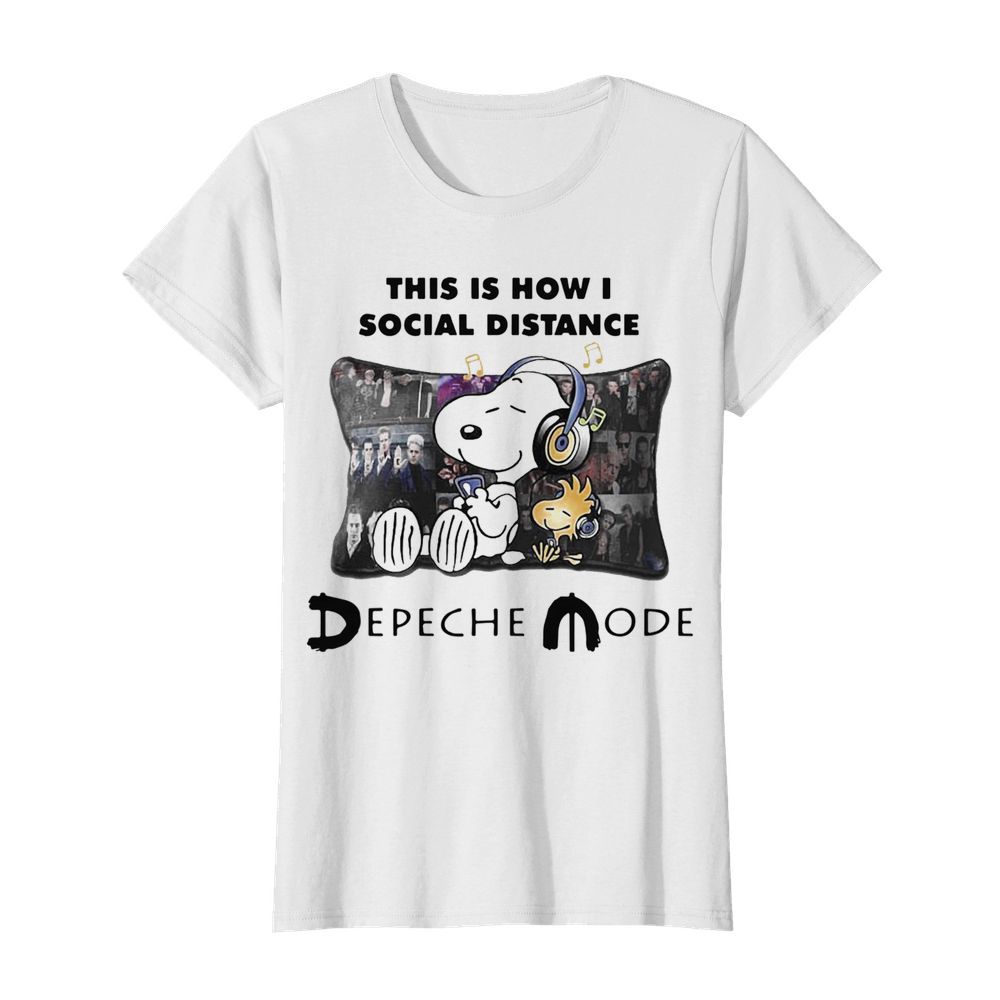 Snoopy This Is How I Social Distance Depeche Mode  Classic Women's T-shirt