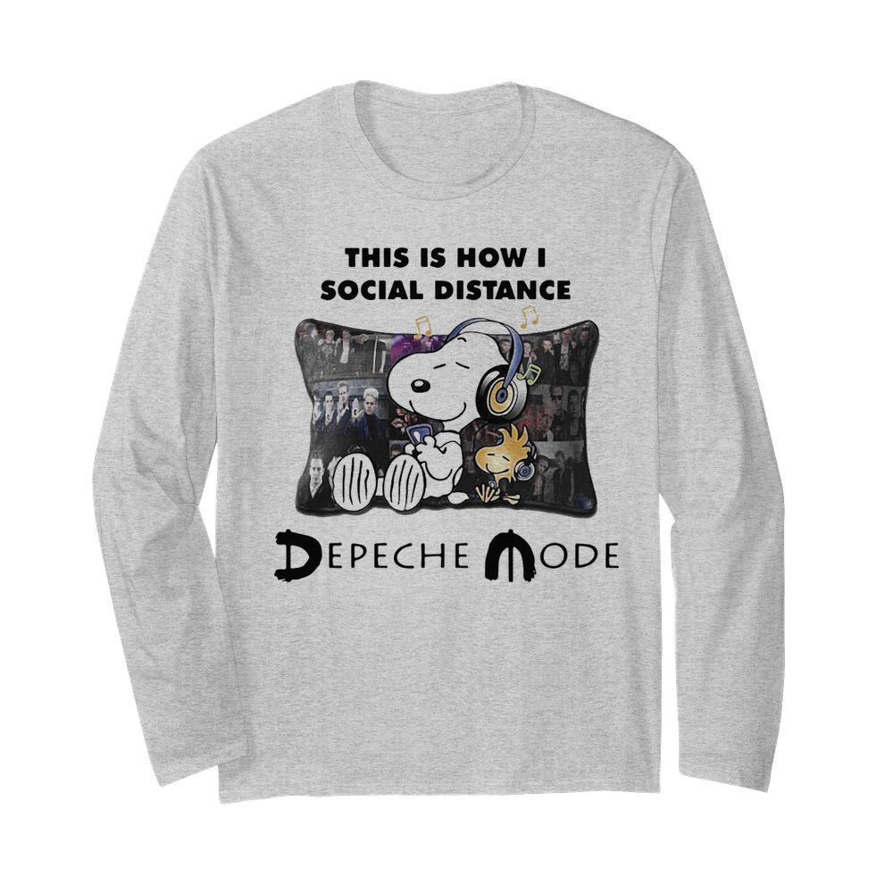 Snoopy This Is How I Social Distance Depeche Mode  Long Sleeved T-shirt 