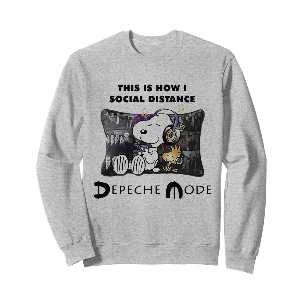 Snoopy This Is How I Social Distance Depeche Mode  Unisex Sweatshirt