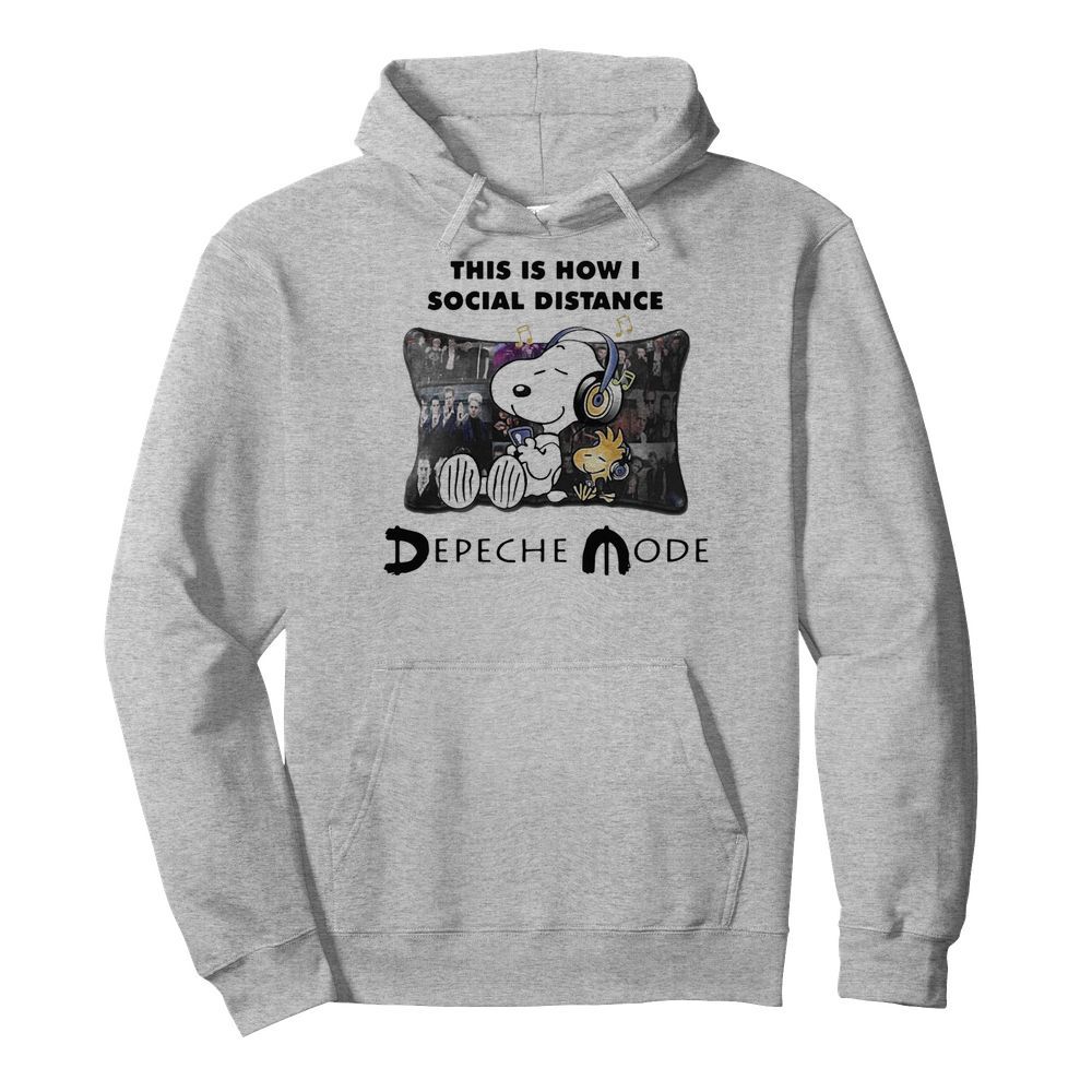 Snoopy This Is How I Social Distance Depeche Mode  Unisex Hoodie