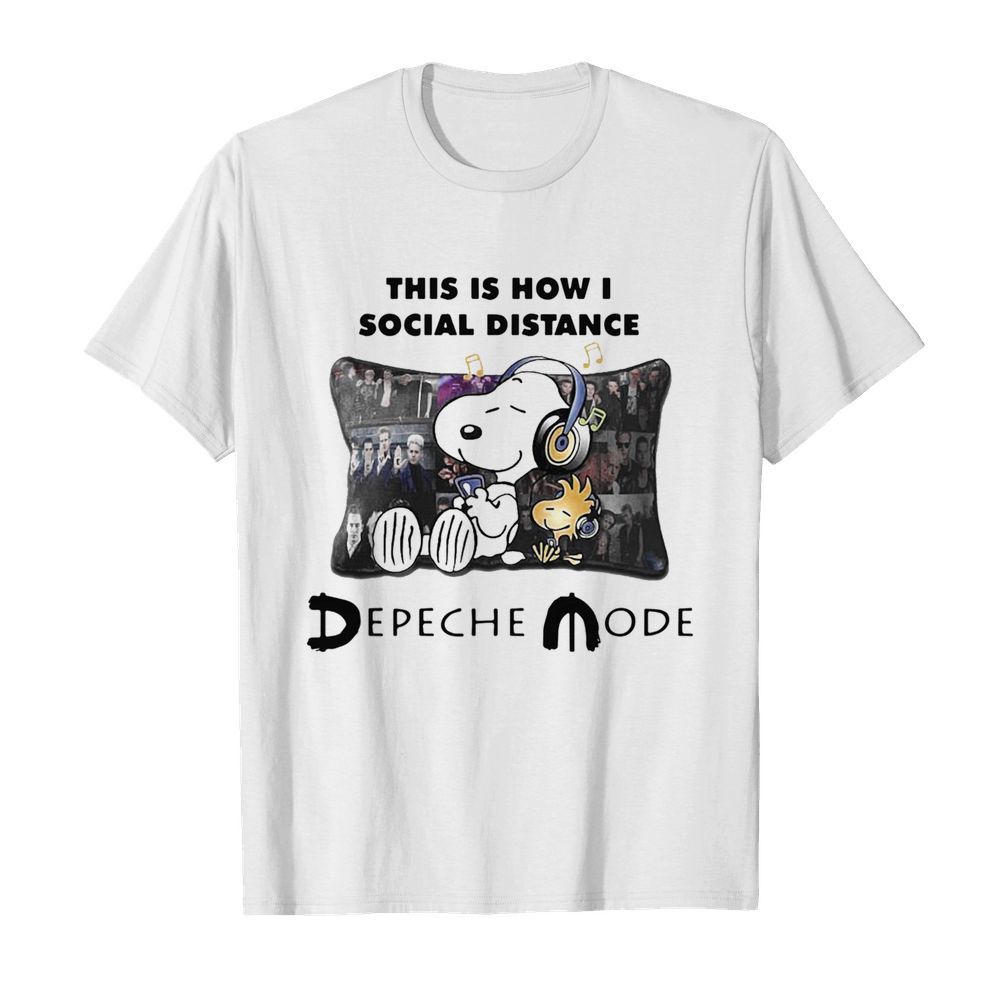 Snoopy This Is How I Social Distance Depeche Mode  Classic Men's T-shirt