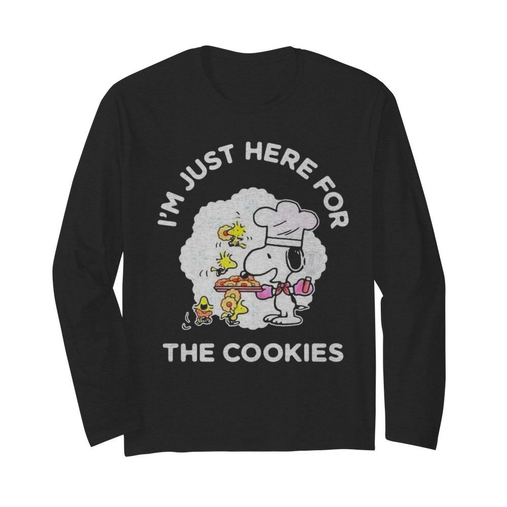 Snoopy and woodstock i’m just here for the cookies  Long Sleeved T-shirt 