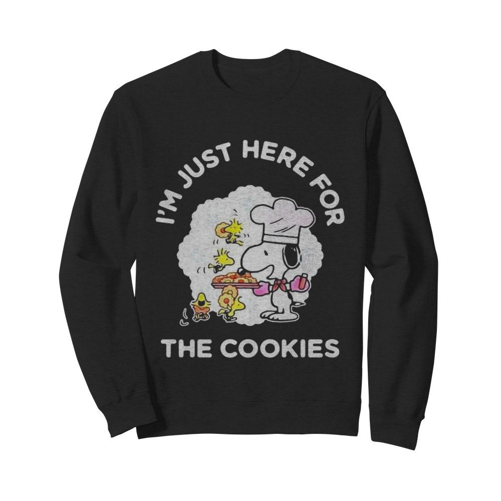 Snoopy and woodstock i’m just here for the cookies  Unisex Sweatshirt