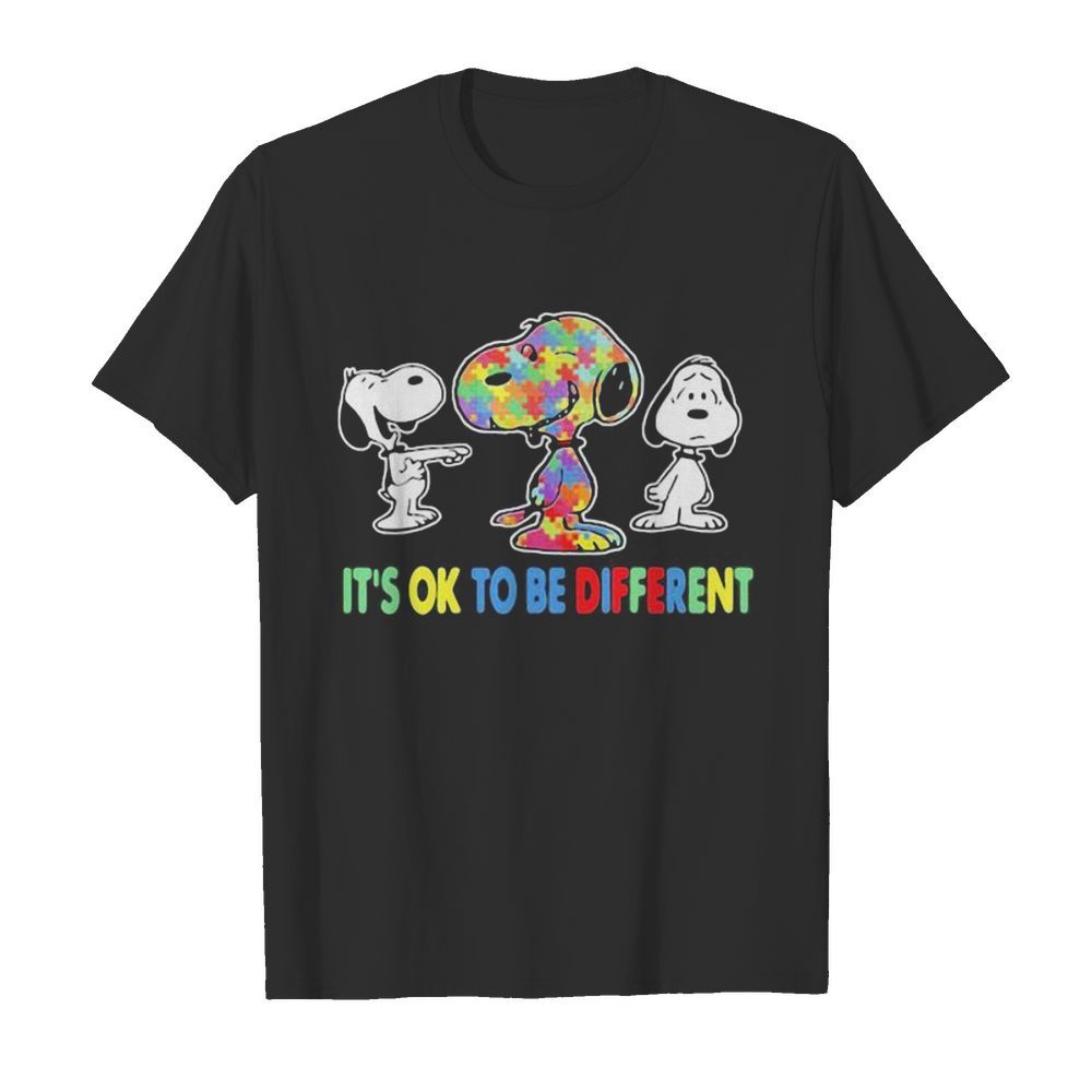 Snoopy autism it’s ok to be different shirt