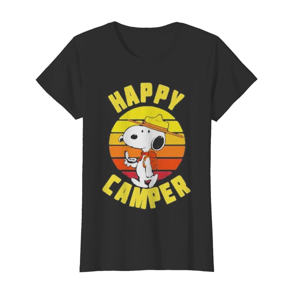 Snoopy happy camper vintage retro  Classic Women's T-shirt