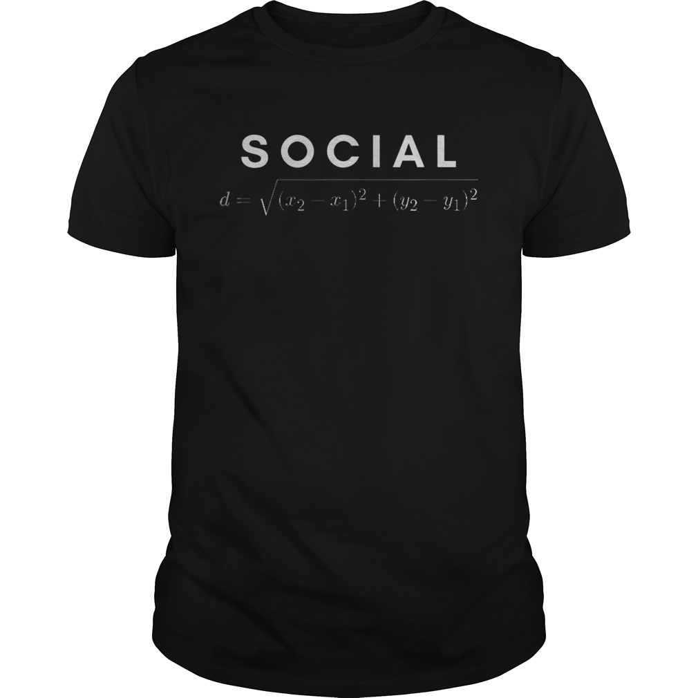 Social Distance Formula Math Square Root 2020 Review shirt