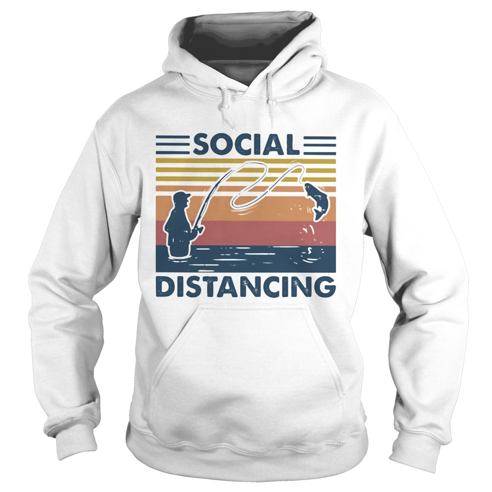 Social Distancing Fishing  Hoodie