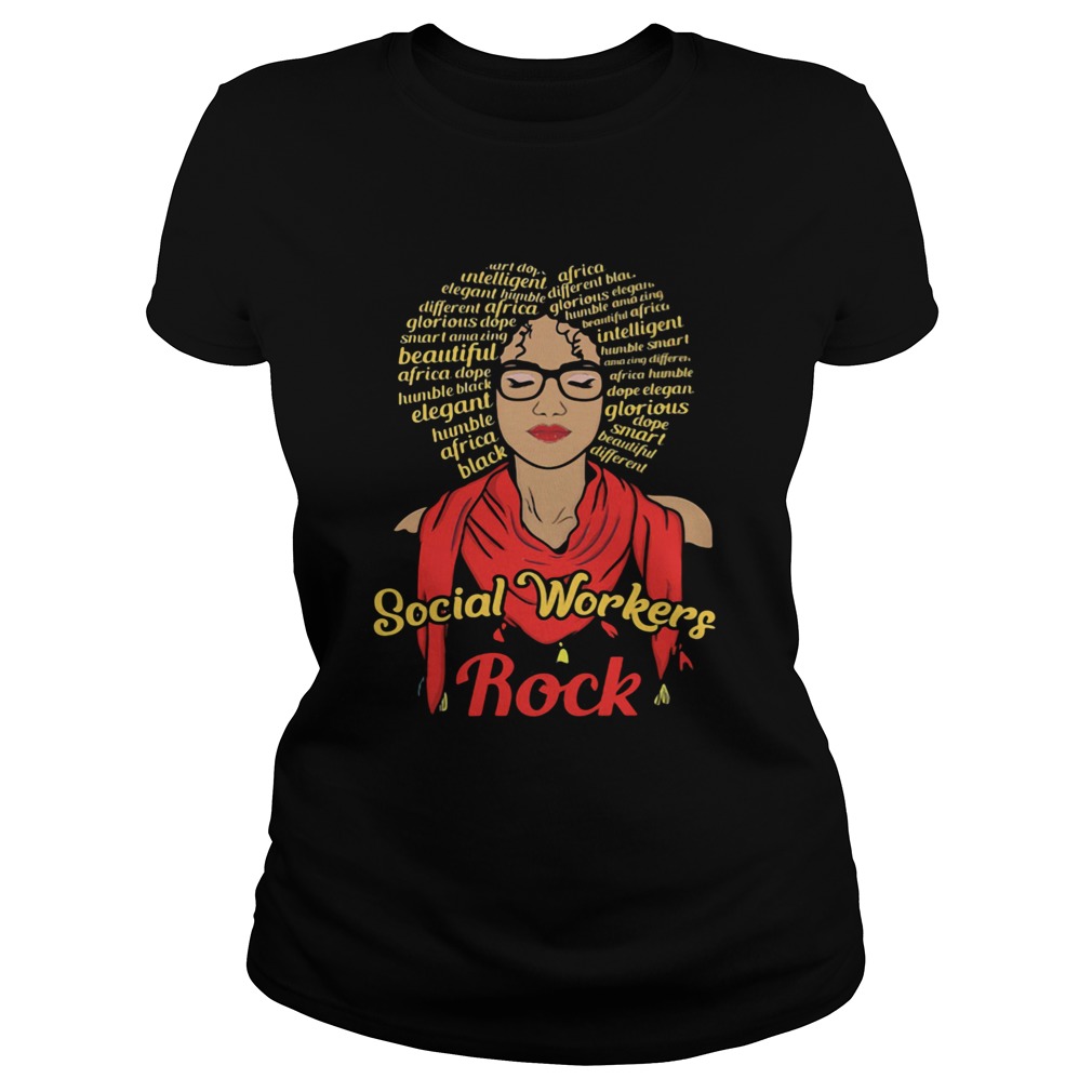 Social Workers Rock Lady Elegant Humble Africa Black  Classic Ladies