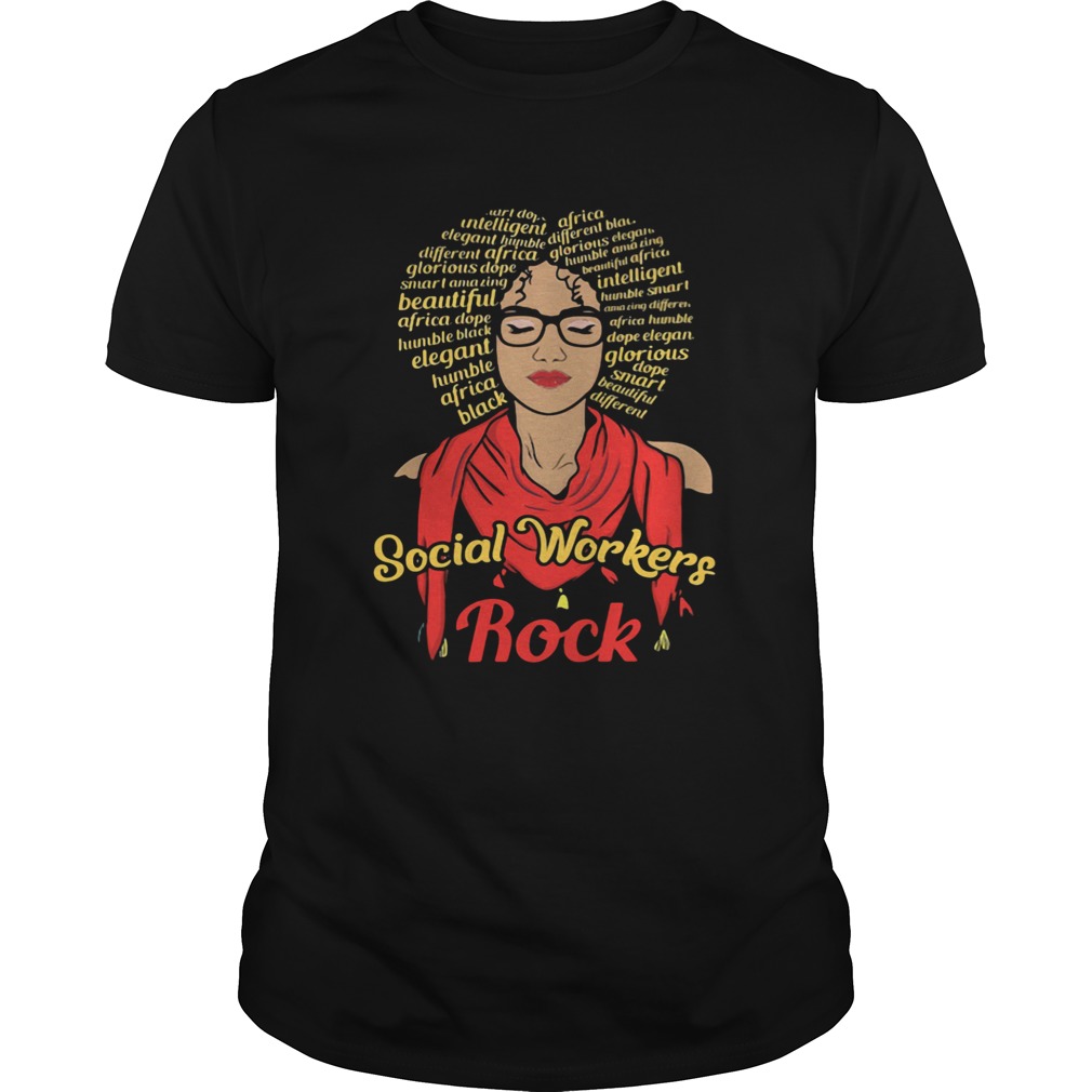 Social Workers Rock Lady Elegant Humble Africa Black  Unisex