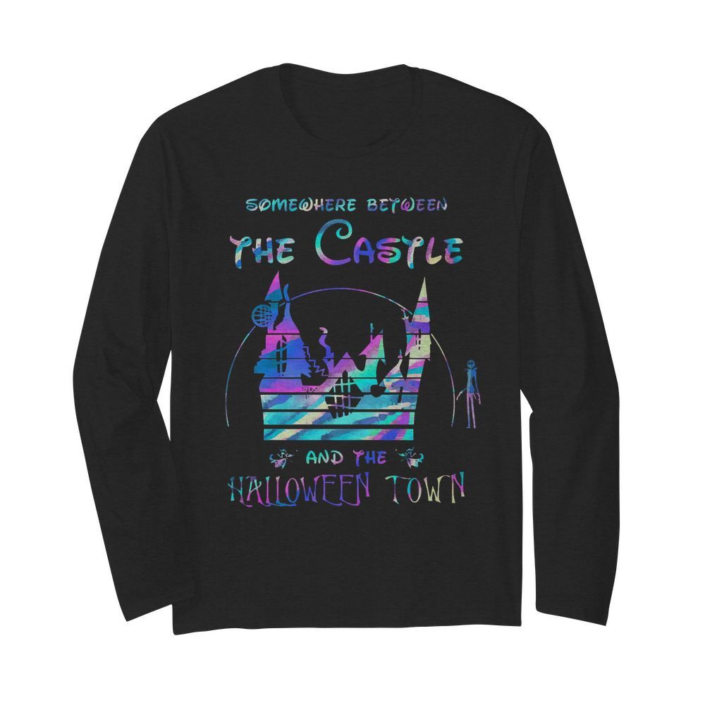 Somewhere Between The Castle And The Halloween Town Long Sleeved T-shirt 