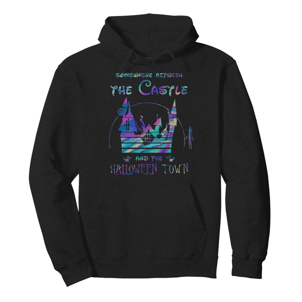 Somewhere Between The Castle And The Halloween Town Unisex Hoodie