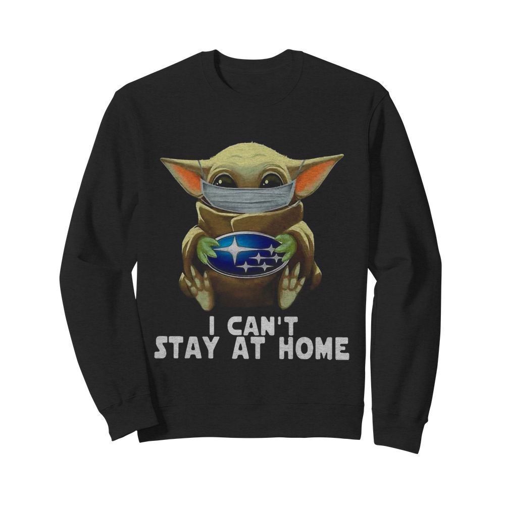 Star Wars Baby Yoda Mask Hug Subaru I Cant Stay At Home  Unisex Sweatshirt