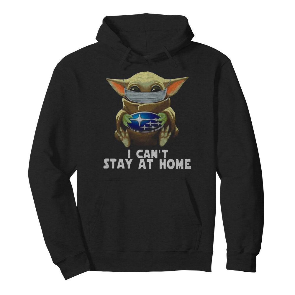 Star Wars Baby Yoda Mask Hug Subaru I Cant Stay At Home  Unisex Hoodie