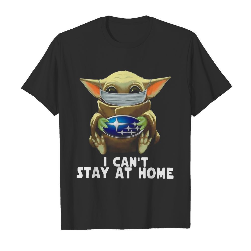 Star Wars Baby Yoda Mask Hug Subaru I Cant Stay At Home  Classic Men's T-shirt