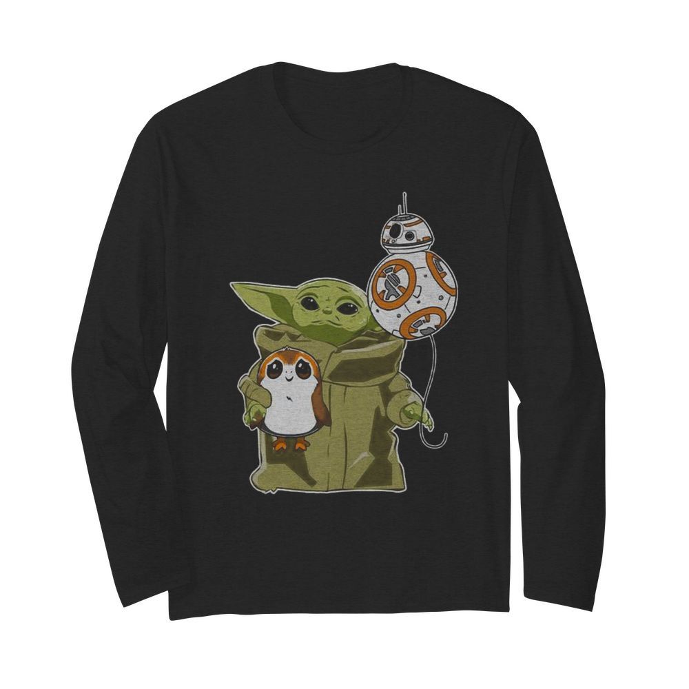 Star wars baby yoda bb8 and wampa  Long Sleeved T-shirt 