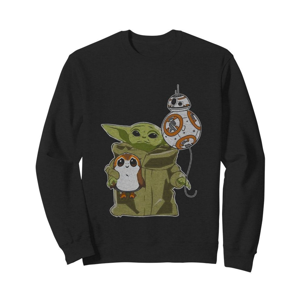 Star wars baby yoda bb8 and wampa  Unisex Sweatshirt