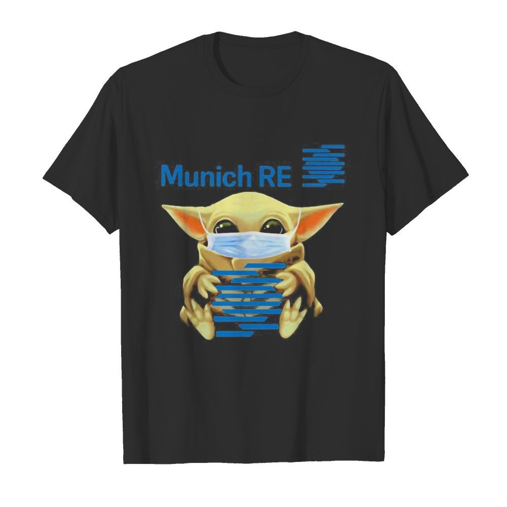 Star wars baby yoda mask hug munich re shirt