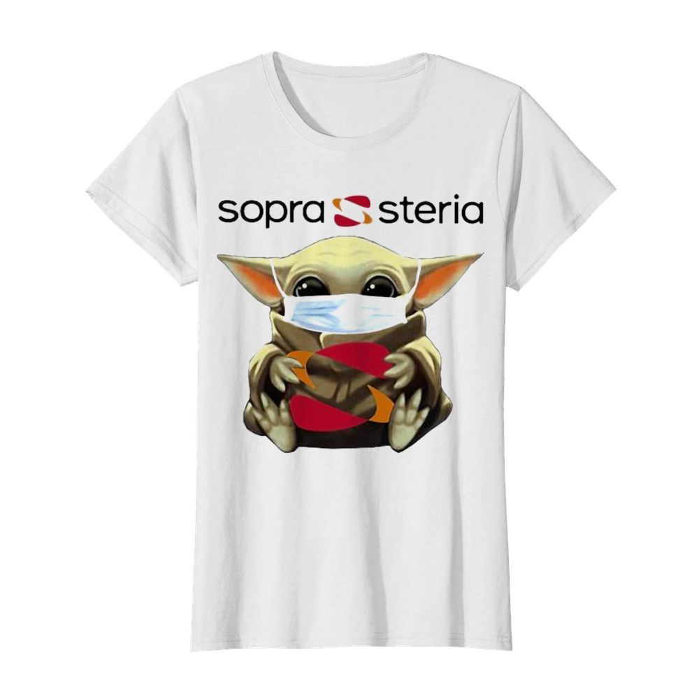 Star wars baby yoda mask hug sopra steria  Classic Women's T-shirt