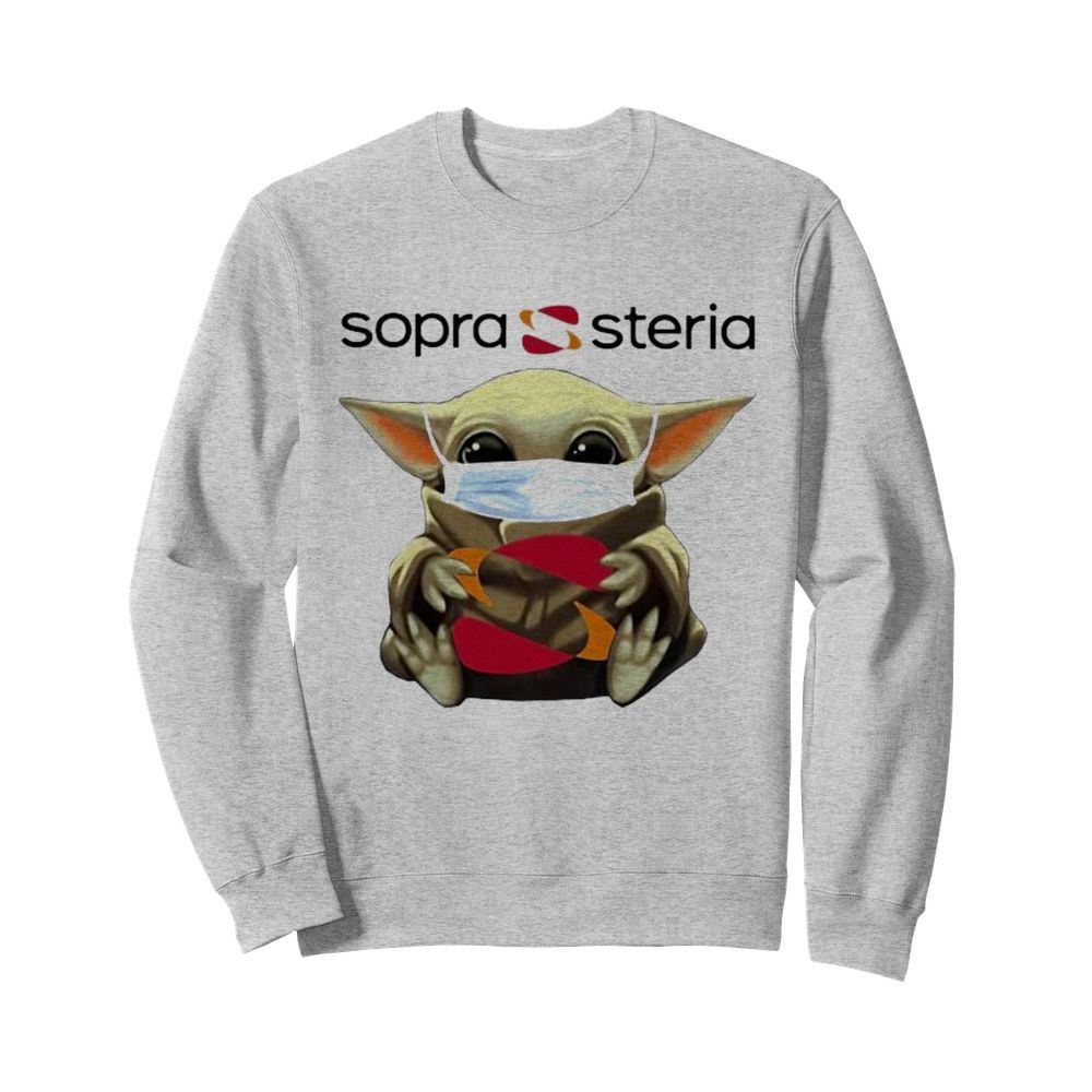 Star wars baby yoda mask hug sopra steria  Unisex Sweatshirt