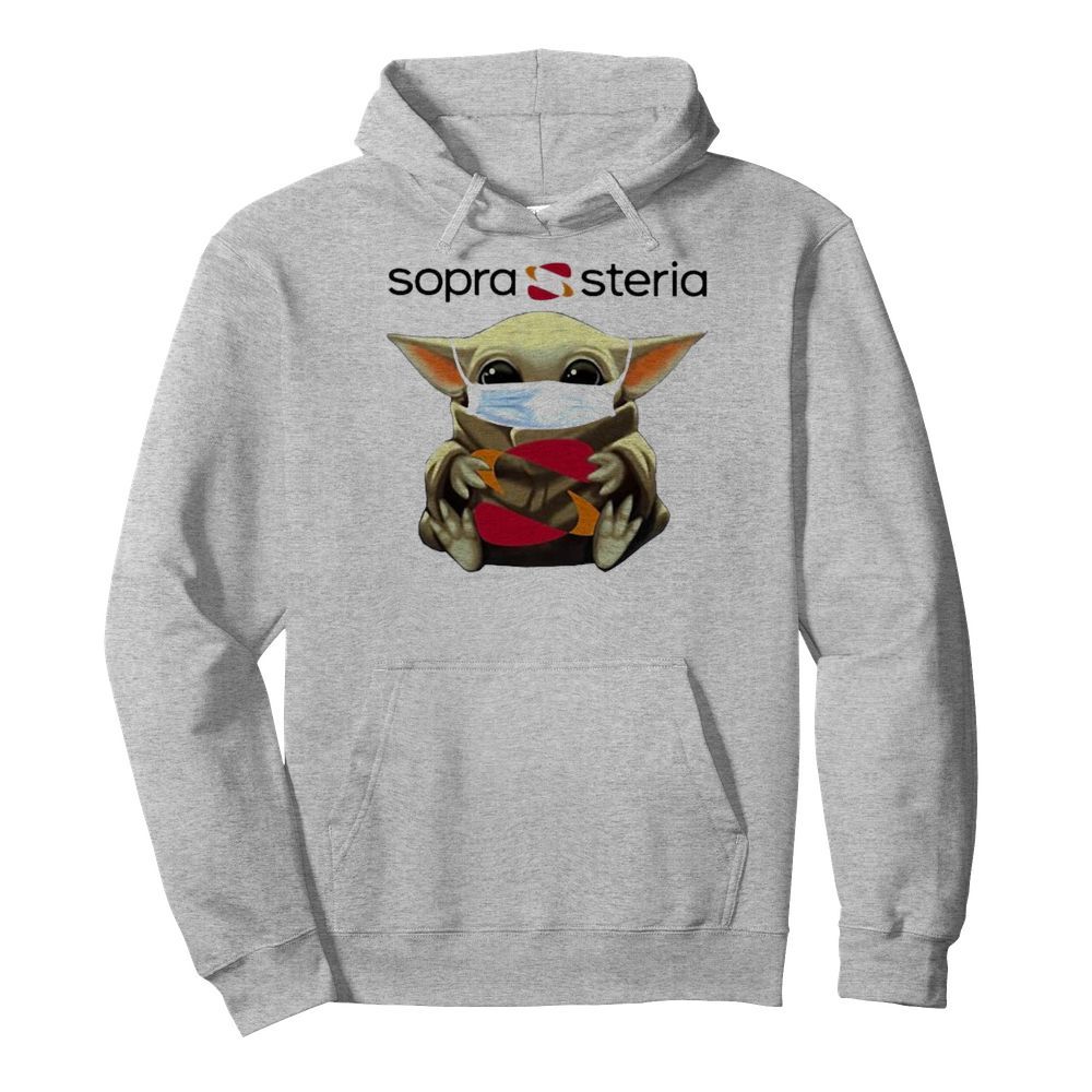 Star wars baby yoda mask hug sopra steria  Unisex Hoodie