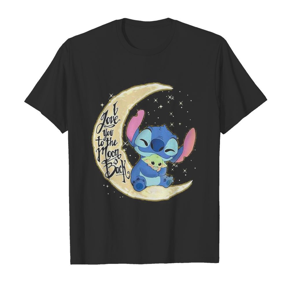 Stitch and baby yoda i love you to the moon and back  Classic Men's T-shirt