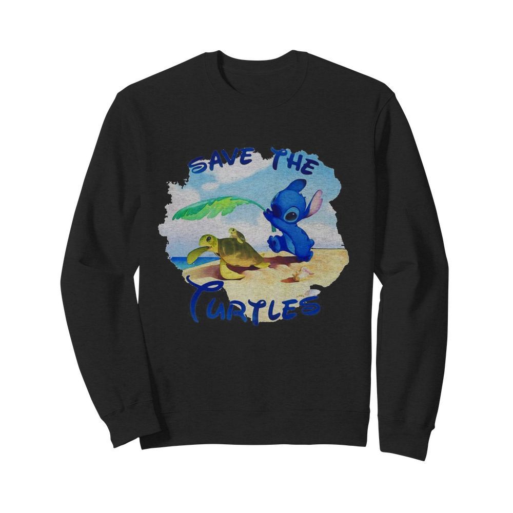 Stitch save the turtles  Unisex Sweatshirt