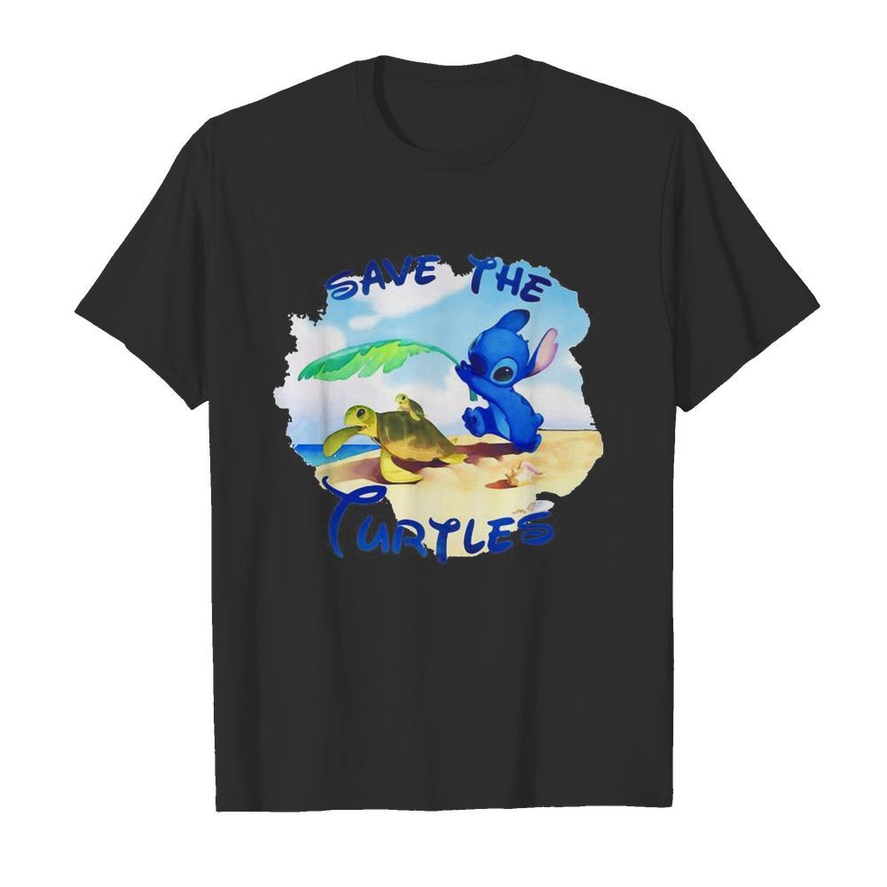 Stitch save the turtles  Classic Men's T-shirt