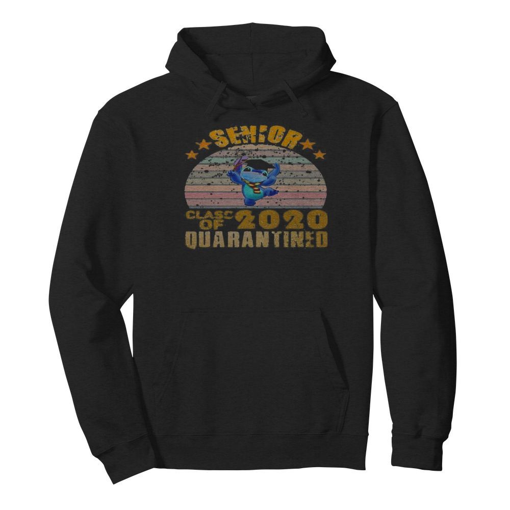 Stitch senior class of 2020 quarantined vintage retro  Unisex Hoodie