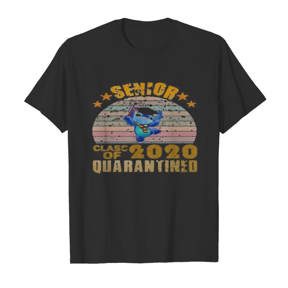 Stitch senior class of 2020 quarantined vintage retro  Classic Men's T-shirt