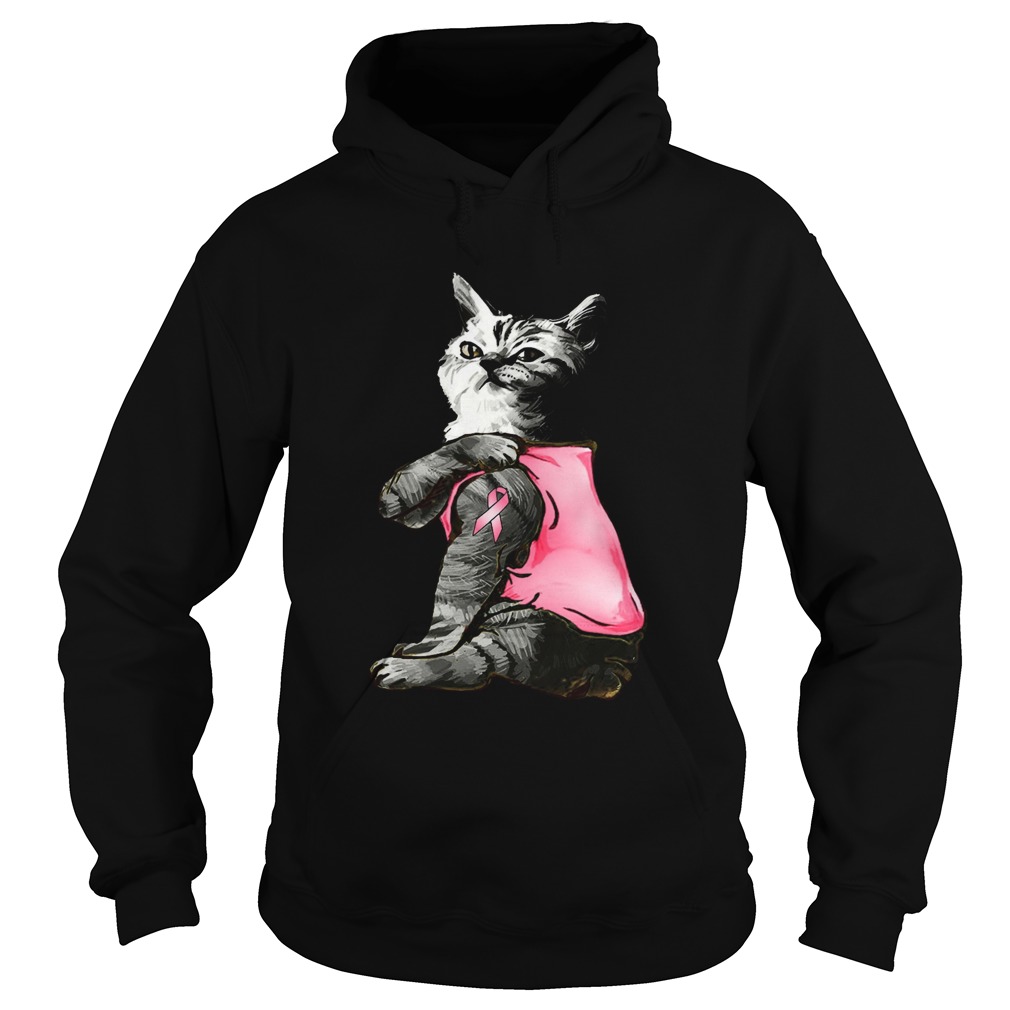 Strong Cat Paws For The Cure Breast Cancer Awareness  Hoodie