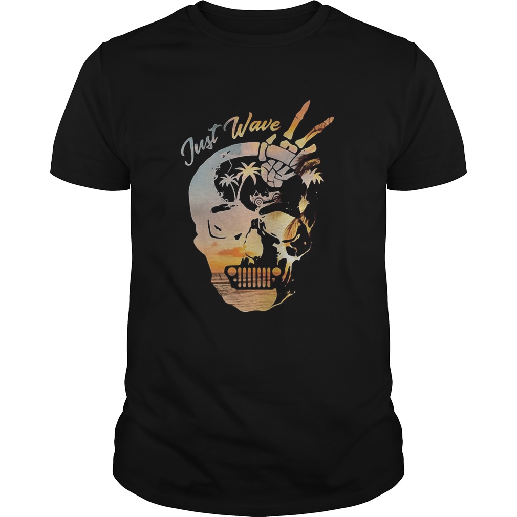 Summer skull just wave jeep shirt