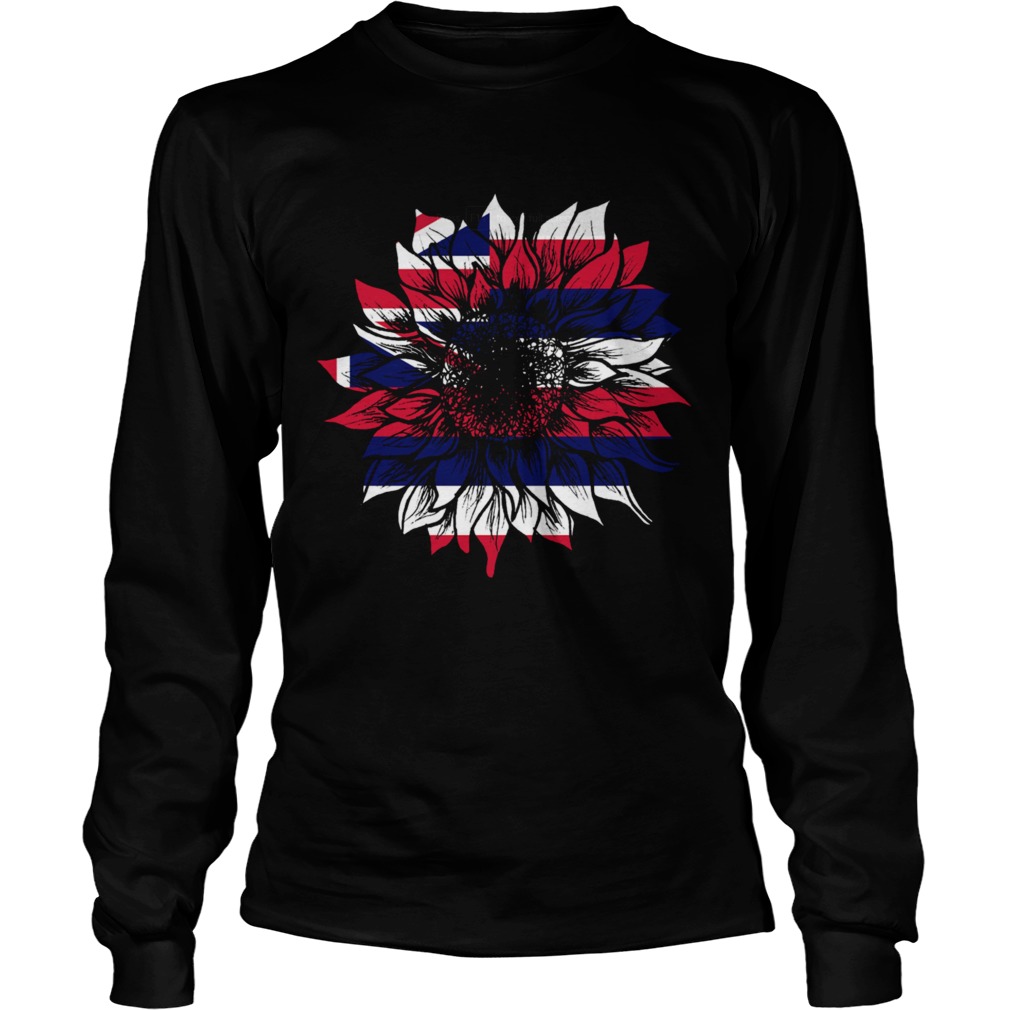 Sunflower Hawaii Flag  Long Sleeve