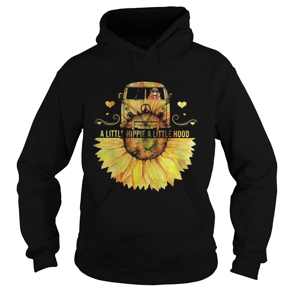 Sunflower Peace Bus A Little Hippie A Little Hood  Hoodie