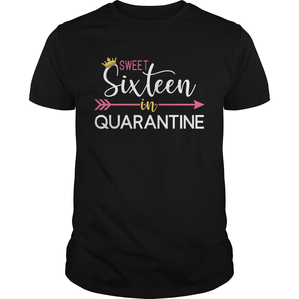 Sweet 16 in quarantine sixteen 16th birthday shirt