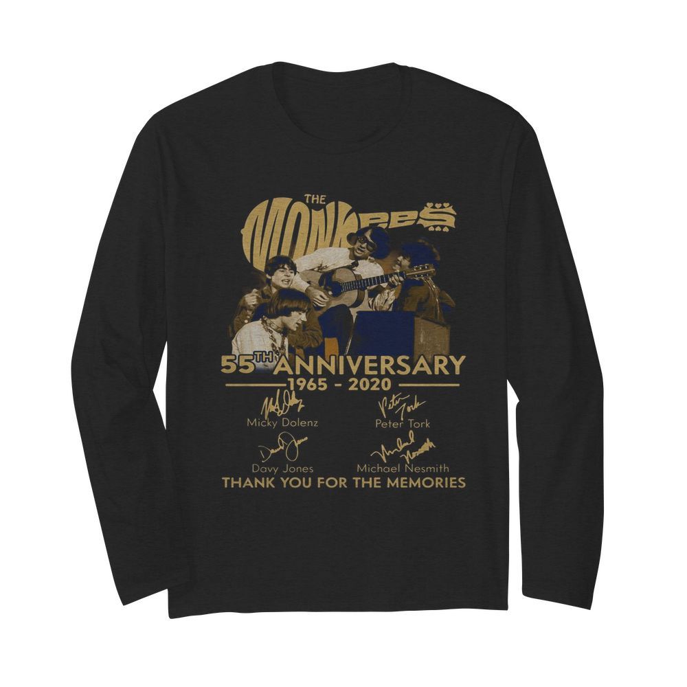 TNT The Monkees 55 Years Anniversary 1965 – 2020  Long Sleeved T-shirt 