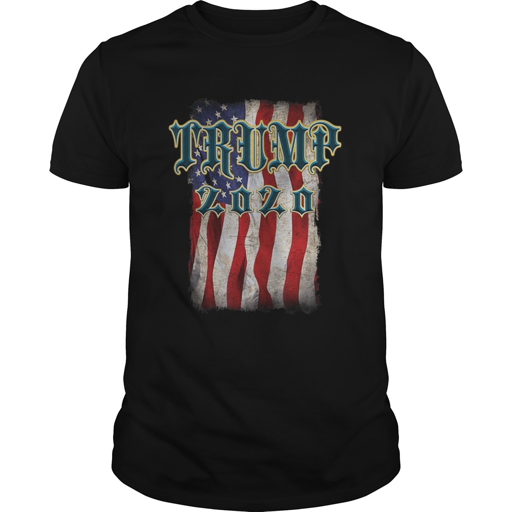 TRUMP 2020 American Flag Distressed shirt