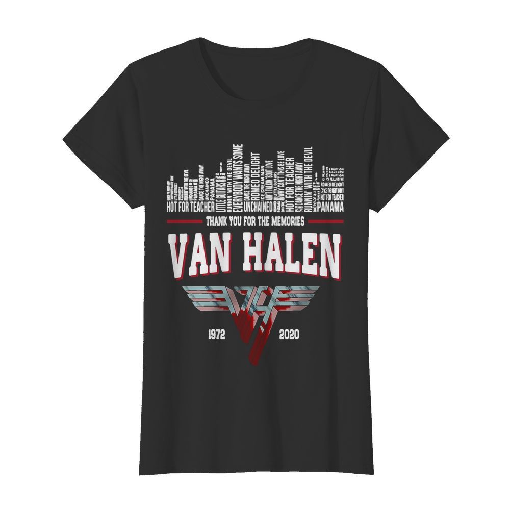 Thank You For The Memories Van Halen 1972 2020  Classic Women's T-shirt