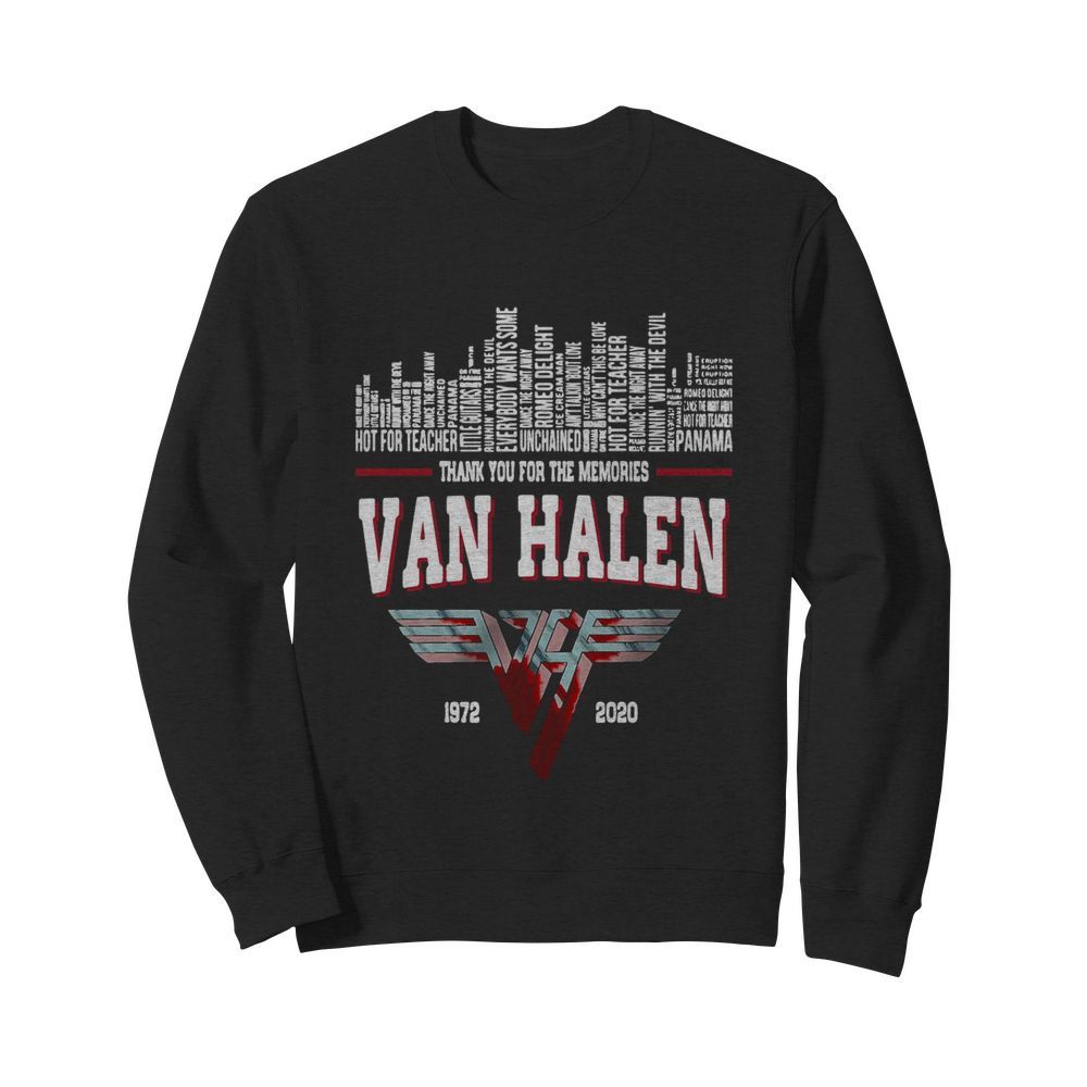 Thank You For The Memories Van Halen 1972 2020  Unisex Sweatshirt