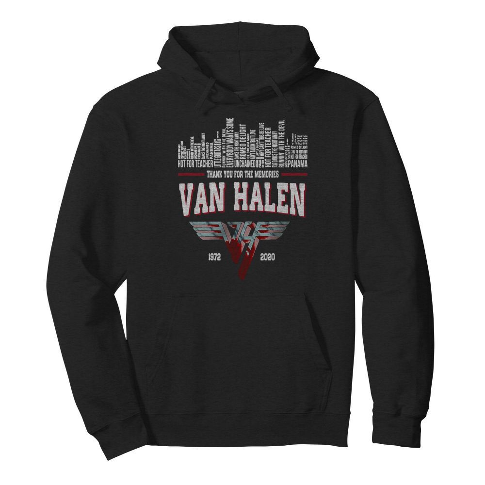 Thank You For The Memories Van Halen 1972 2020  Unisex Hoodie