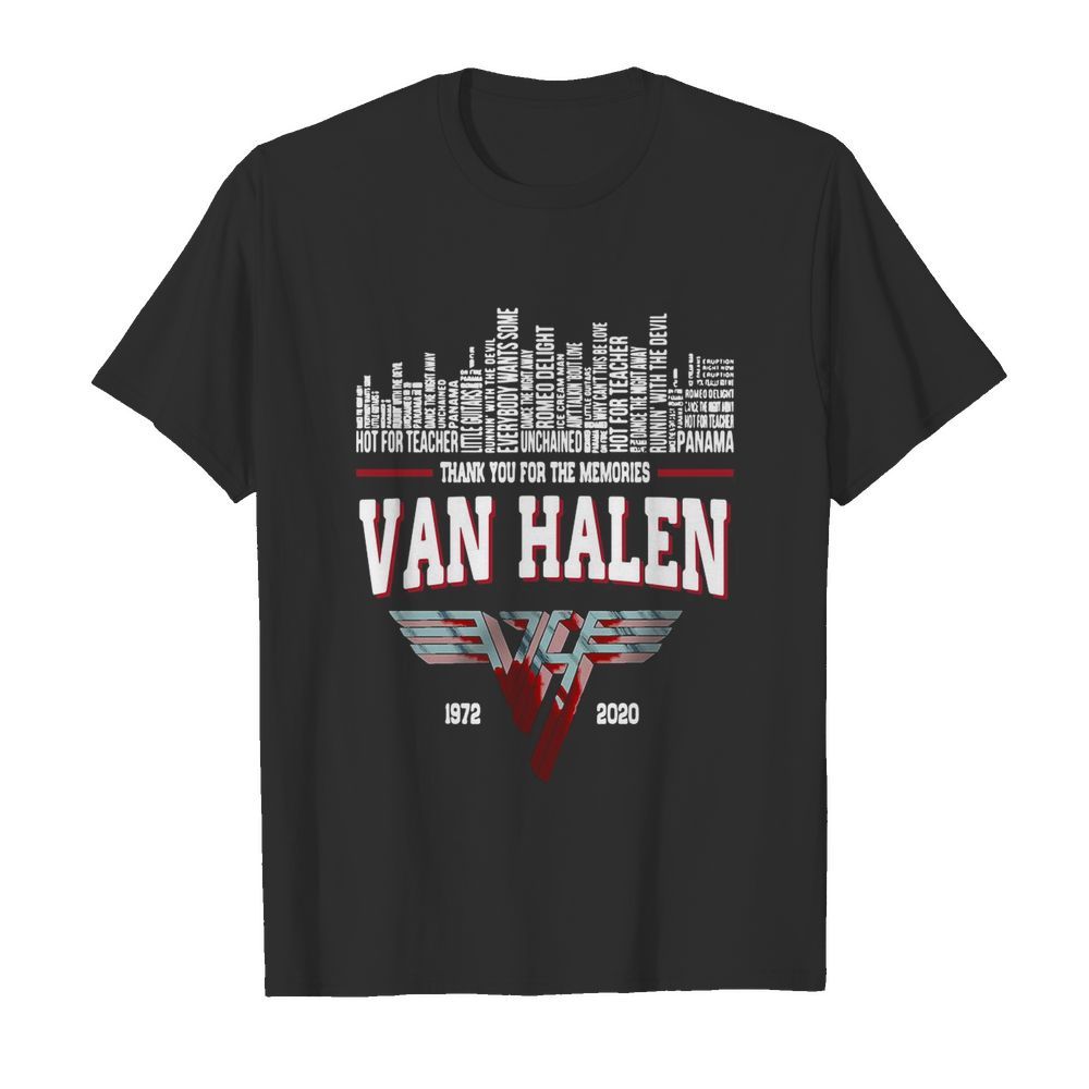 Thank You For The Memories Van Halen 1972 2020 shirt