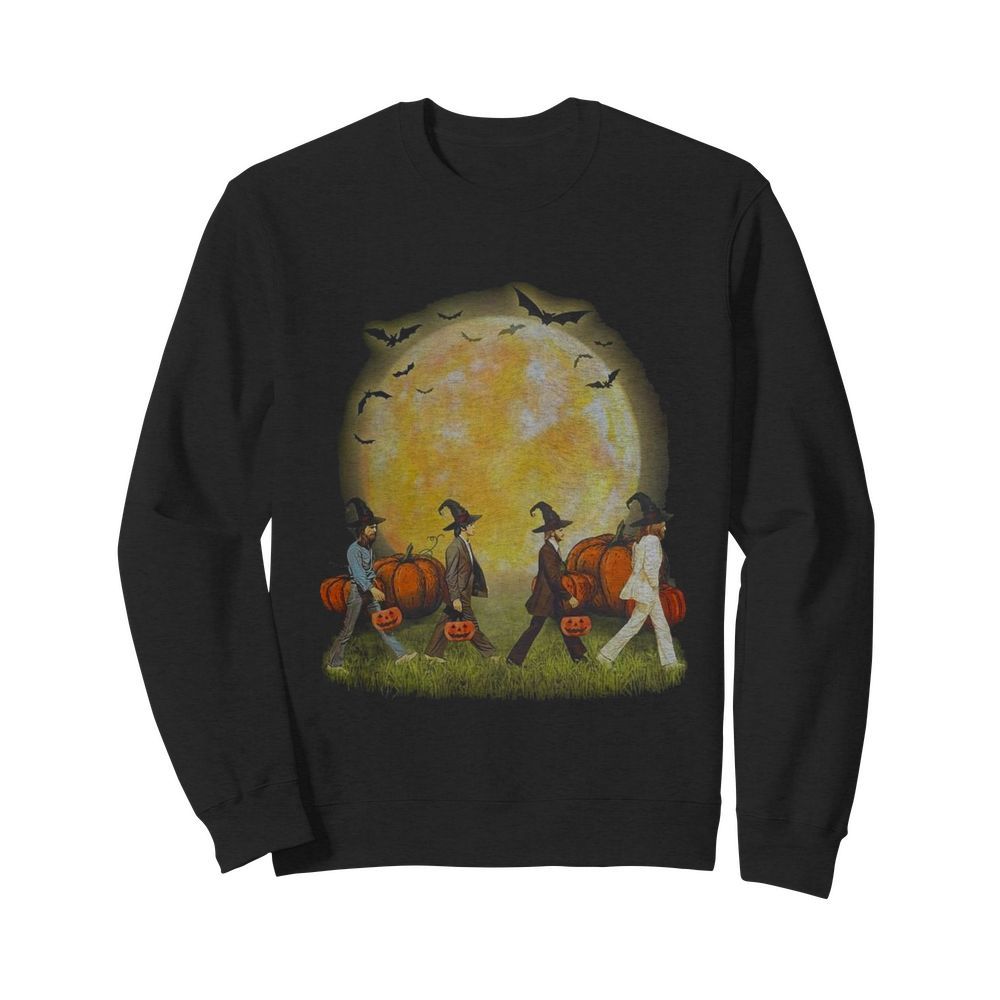 The Beatles Abbey Road Moon Pumpkins Halloween  Unisex Sweatshirt