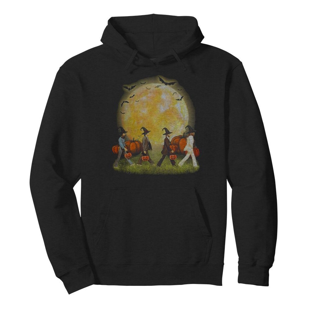 The Beatles Abbey Road Moon Pumpkins Halloween  Unisex Hoodie