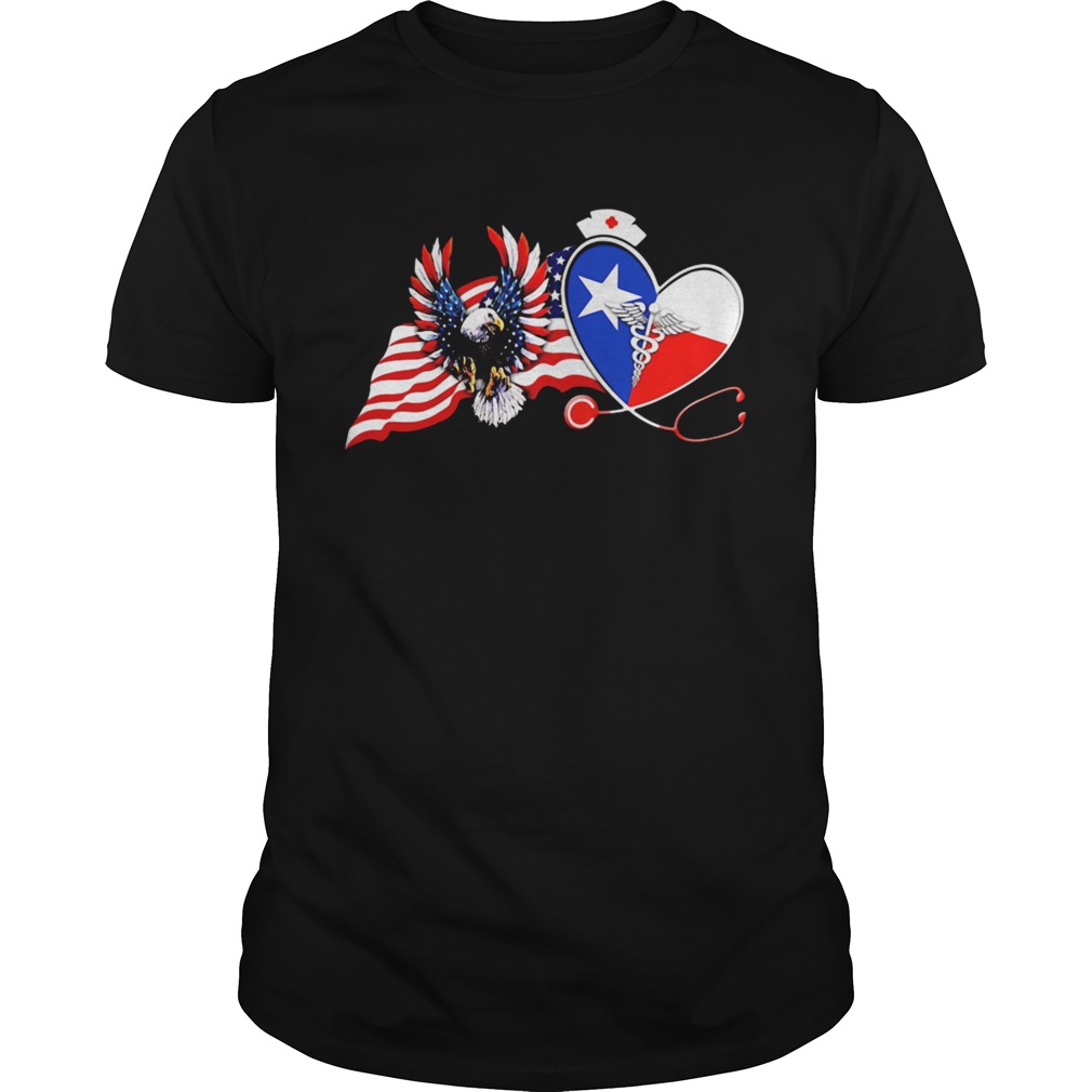 The Heart Nurse Eagle American Flag  Unisex